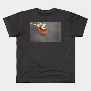 Queen Butterfly on Desert Milkweed Kids T-Shirt